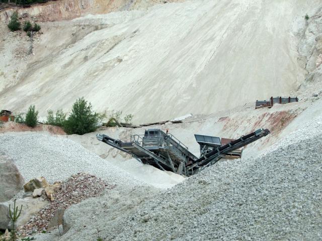 ... mit Kiesschrecke  ...