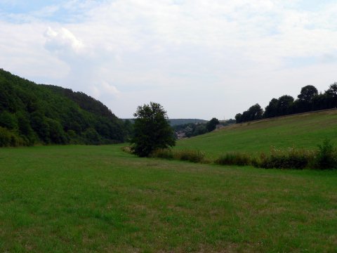 Im grünen Tal erholten wir uns von der Kletterei.